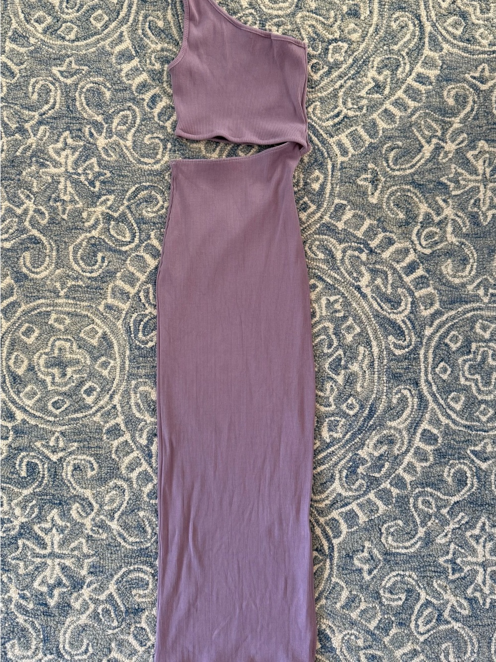 Asymmetrical One-Shoulder Midi Dress in Violet